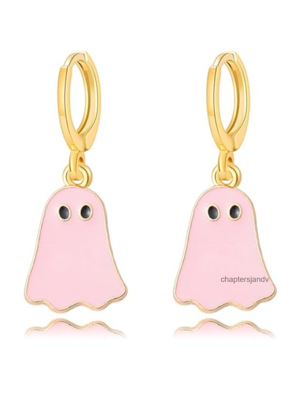 Ghost Huggie Hoop Earrings Zinc Alloy Halloween Jewelry